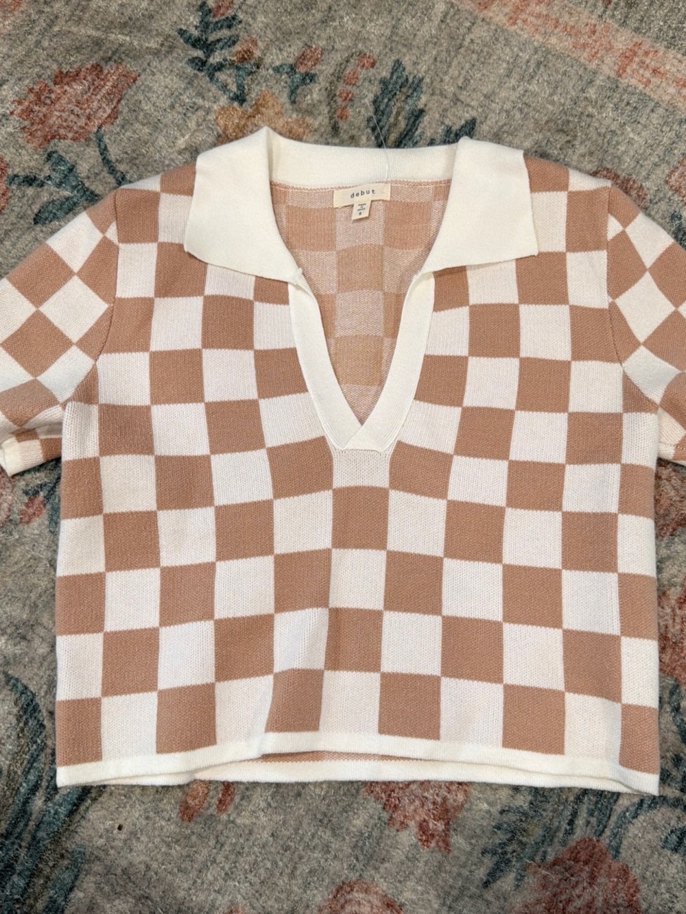 Checkered crop top